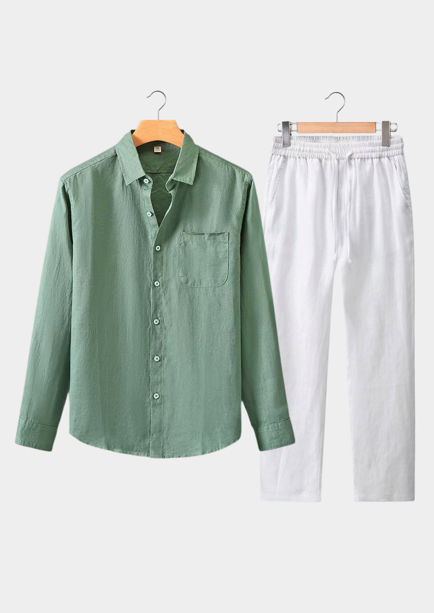 DOLCEVITA LONGSLEEVE SUMMER SET - GREEN/WHITE
