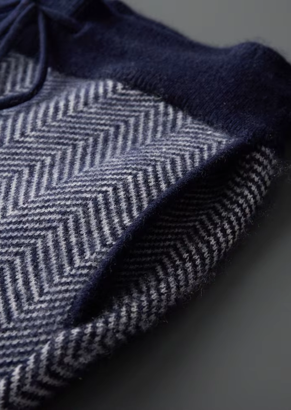 PURE EXTRA-FINE MERINO WOOL PATTERNED SET