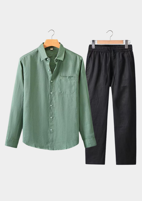 DOLCEVITA LONGSLEEVE SUMMER SET - GREEN/BLACK